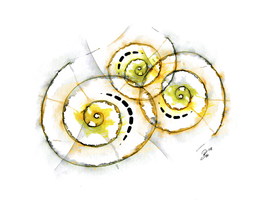 Spirale 04 - InkPen Aquarell digital überarbeitet